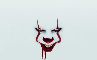 IT chapter two, clown, smile, minimal, poster, 2019