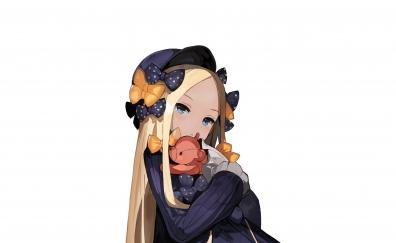 Abigail williams with teddy, anime girl, fate series