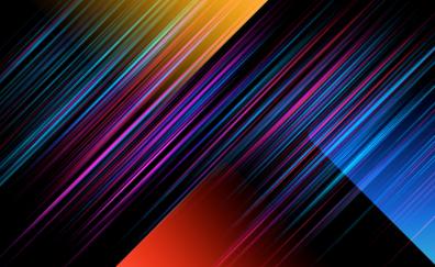 Multi-color, diagonal lines, abstract