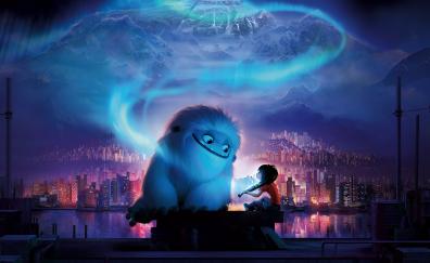 Abominable, yeti and boy, animation movie