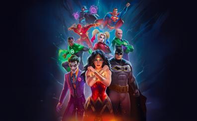 DC heroes and villains, Justice league, animated show