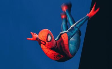 Marvel's spider-man, Miles Morales, jumping, fan art