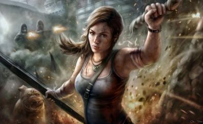 Lara croft, Tomb Raider, beautiful, fanart