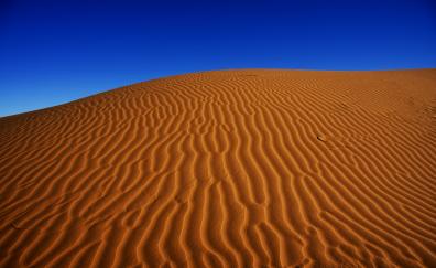 Desert, nature, sand, dunes, blue sky