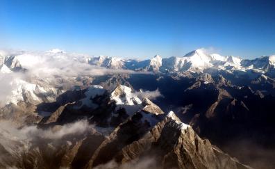 Himalayan, mountains range, horizon, Nepal
