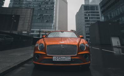 Bentley, car, orange
