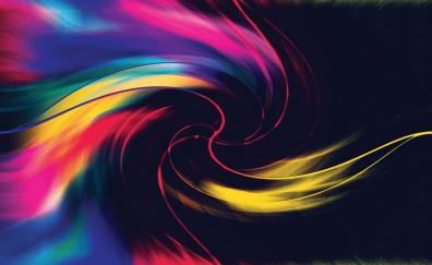Swirl, multi-color, dark, art