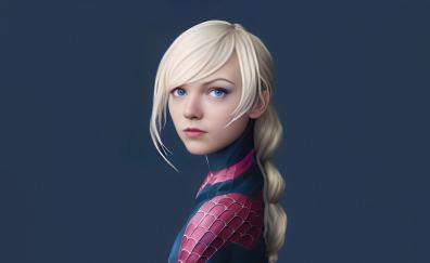 Gwen Stacy as Gwen, superhero, art