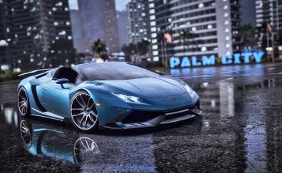 Lamborghini car, Need For Speed Heat, video game, 2019