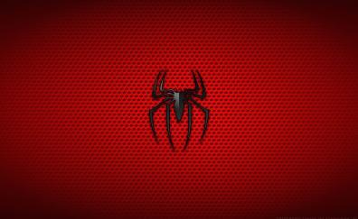 Spider-man, black logo, minimal