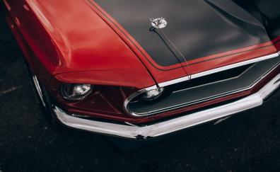 Headlight, car, red and classic