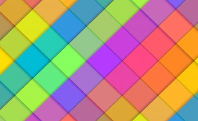 Material design, colorful, squares, abstract