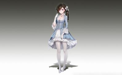Maid, anime girl, beautiful, minimal, original