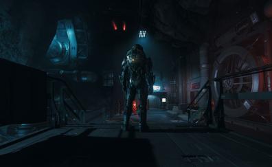 Soldier, dark, video game, Star Citizen, armored suit