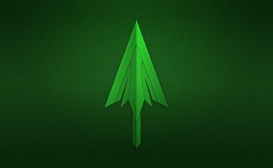 Green arrow, logo, minimal