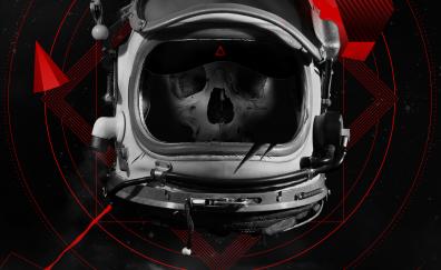 Skull, helmet, astronaut