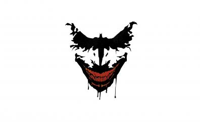 Joker, smile, minimal, art