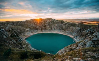 Crater, lake, nature