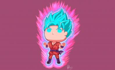 Goku, anime boy, dragon ball super, anime, minimal, artwork