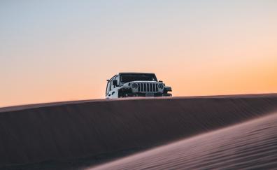 Car, desert