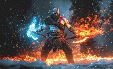 Kratos, unleashed power, art