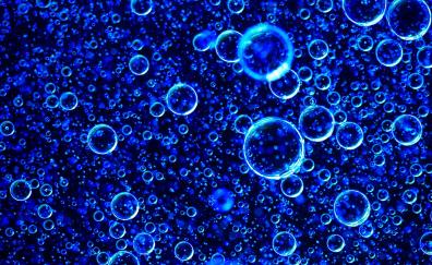 Blue bubbles, abstract