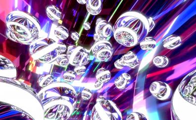 Laser ball, disco, digital art