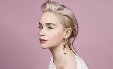 Emilia Clarke, beautiful face, portrait, 2018