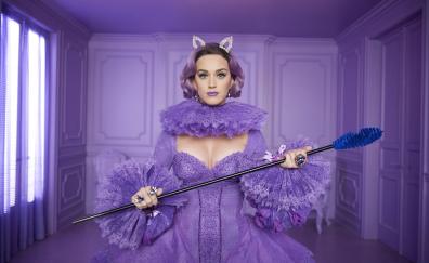 Katy Perry, Cover girl, violet dress, 2021