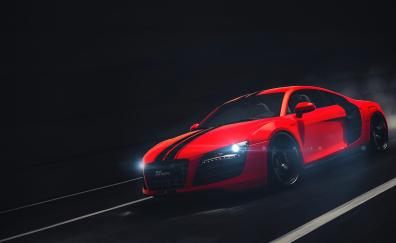 Red Audi R8 Type-42, sports car