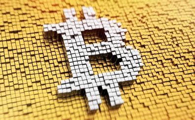Bitcoin, logo, currency, abstract
