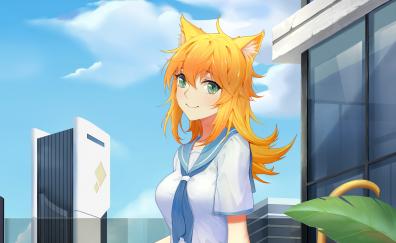 Anime, beautiful fox girl, original