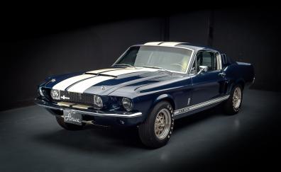 Navy blue, Ford Mustang Shelby GT500