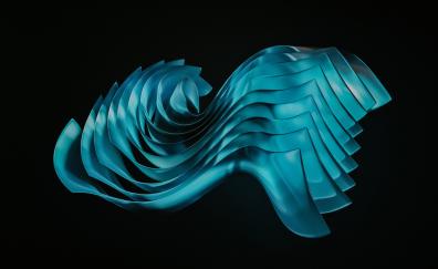 Jellyfish like shape, abstract, wavey sheets