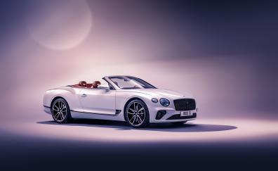 Luxury vehicle, white, Bentley Continental GT
