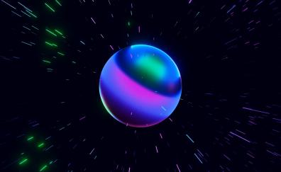 Colorful orb, ball, drop, digital