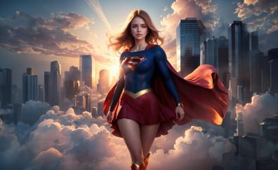 Supergirl, gorgeous and powerful from DC verse