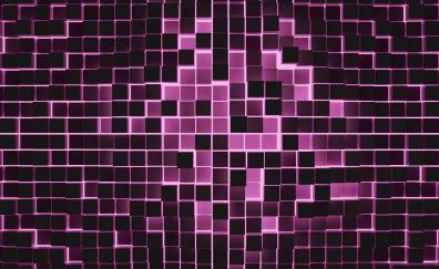Cubes, pink-black, surface, abstraction