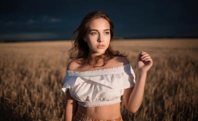 Alina Sabirova, gorgeous model, outdoor, 2020