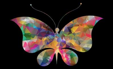 Digital art, butterfly, abstract, colorful