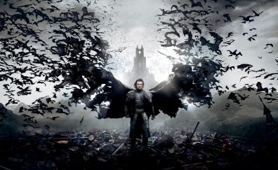 Dracula Untold, Luke Evans, 2014 movie, vampire, bats