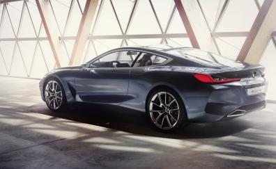 BMW concept 8 series, grey car, 2018