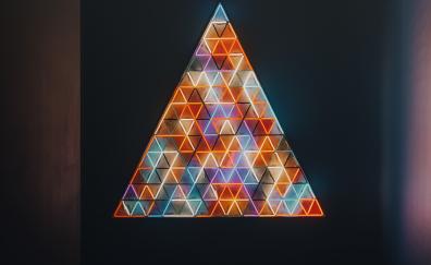 Triangular, light board, colorful