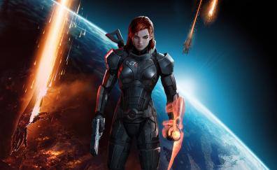 Commander Shepard, Mass Effect 3, video game, soldier
