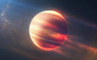 Jupiter, planet, space, digital art