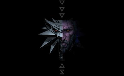 The Witcher, gaming minimal art, 2022