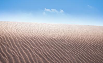 Desert, nature, sand, dunes, blue sky