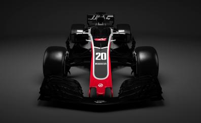 Haas formula 1, sports car, front