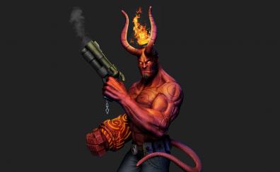Hellboy, fan art, 2020