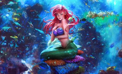 2023, The Little Mermaid, redhead girl, beautiful